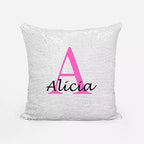 Personalised Sequin Magic Cushion For Her - Add Initial