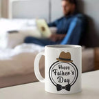 Personalised "Happy Father's Day"Â Mug with Hat and Bow Tie