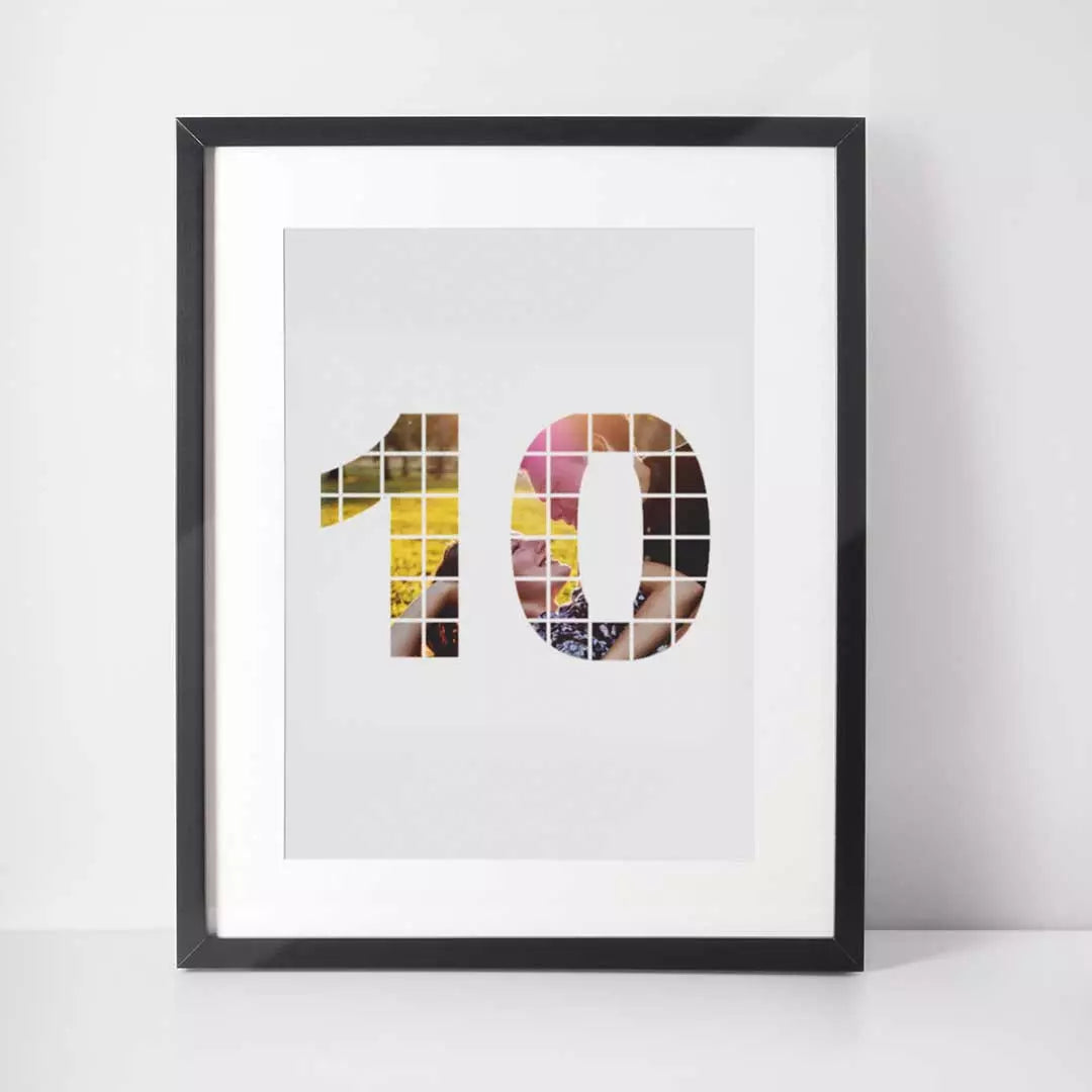 Personalised Photo Wall Art - 10 Years