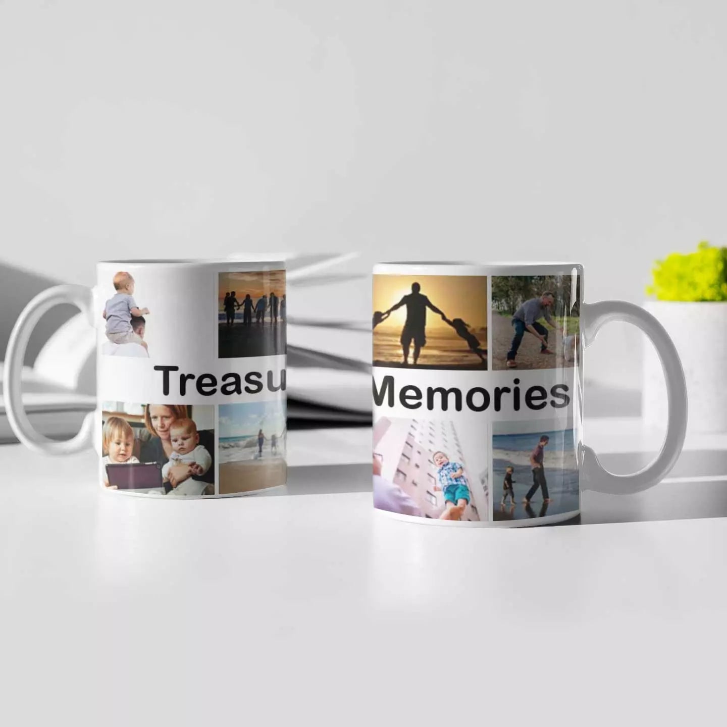8 Photo Collage Personalised Mug with Option to Add Text