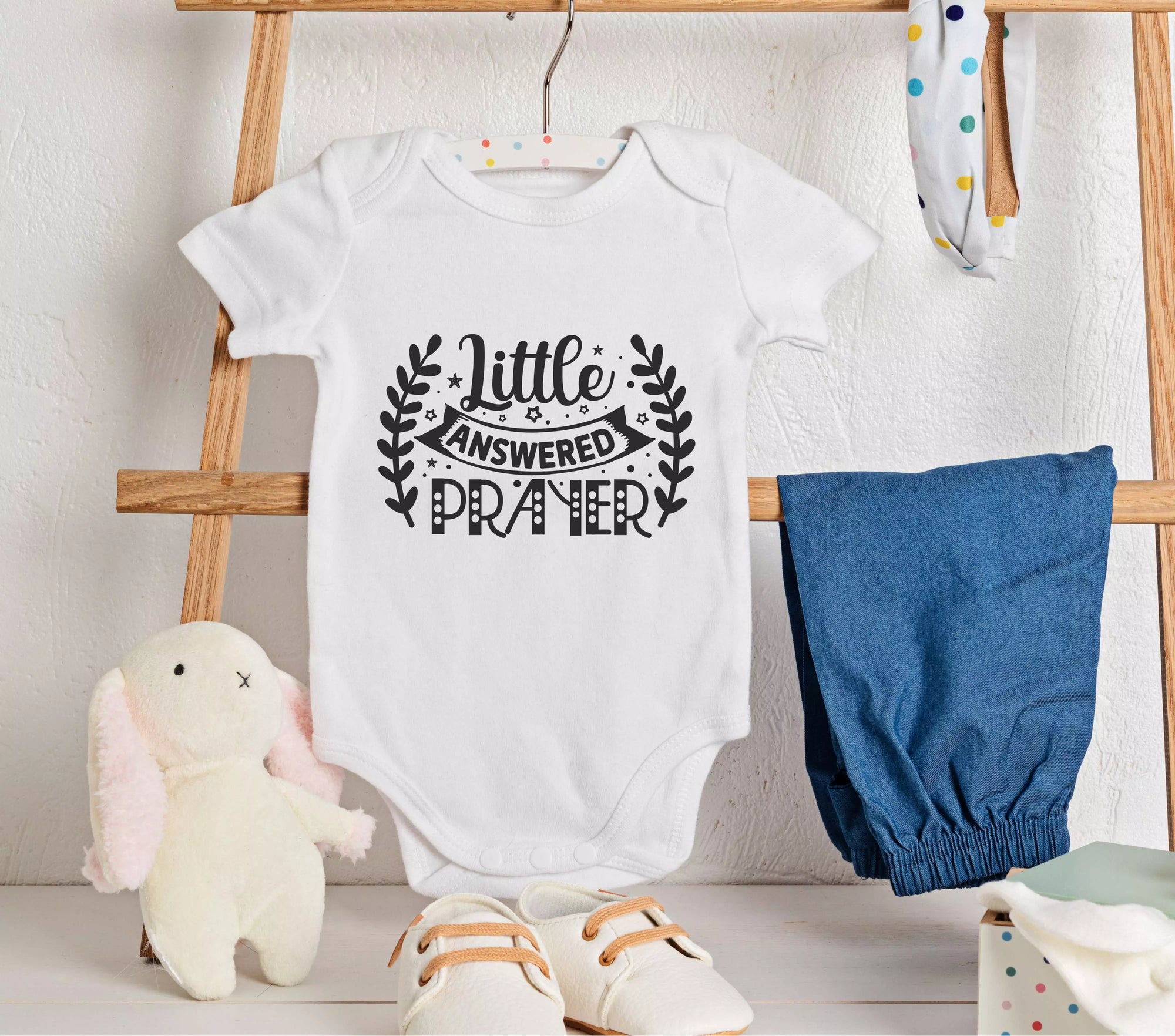 Personalised 'Little Answered Prayer' Babygrow
