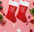 Personalised 'First Christmas as Mr & Mrs' Couple Stockings - Add Names & Year