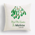 Personalised 'Meet Me Under the Mistletoe' Christmas Cushion
