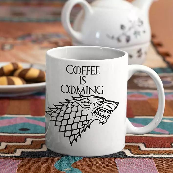 Coffee is Coming' Personalised Mug