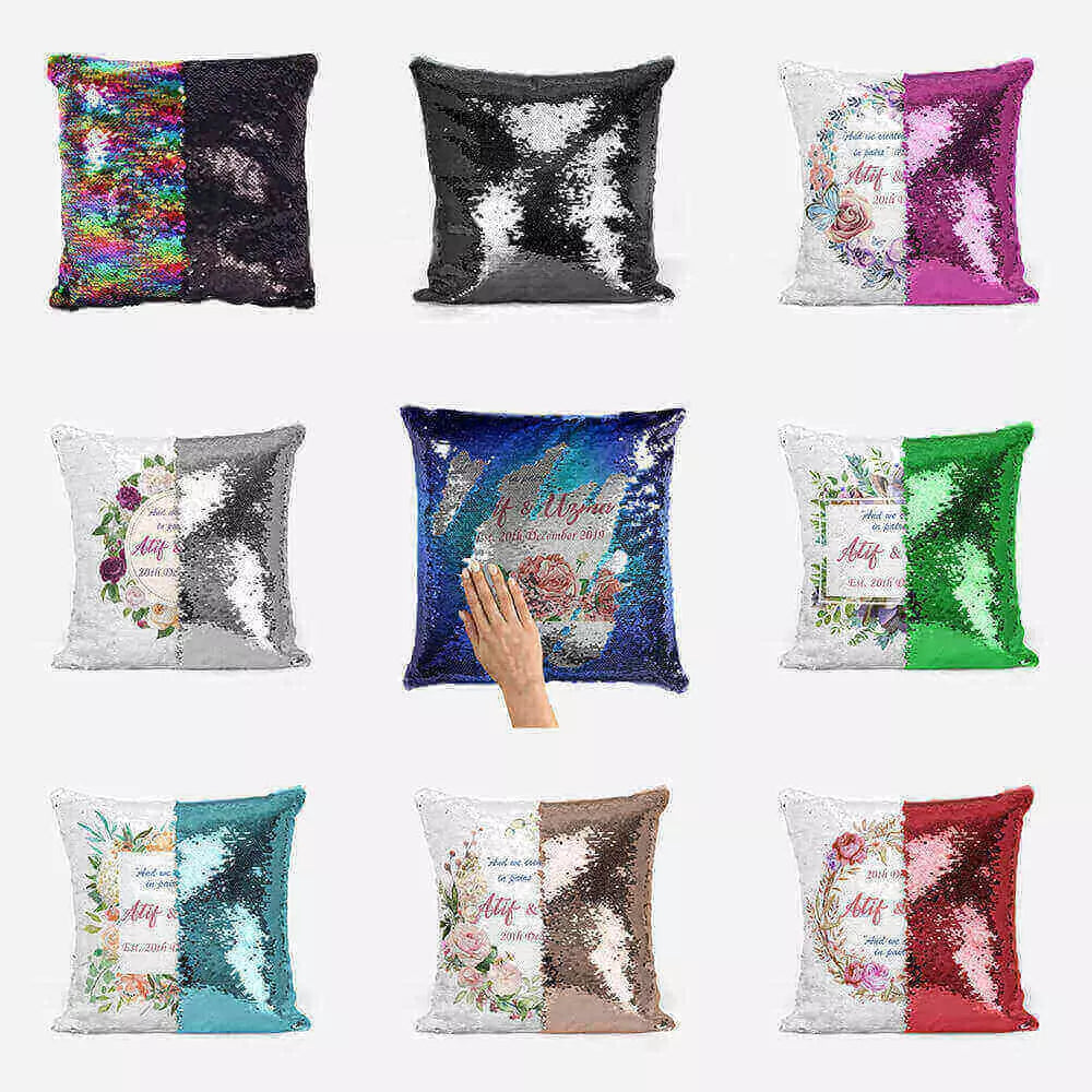 Personalised Dreamy Unicorn Sequin Magic Cushion Cover