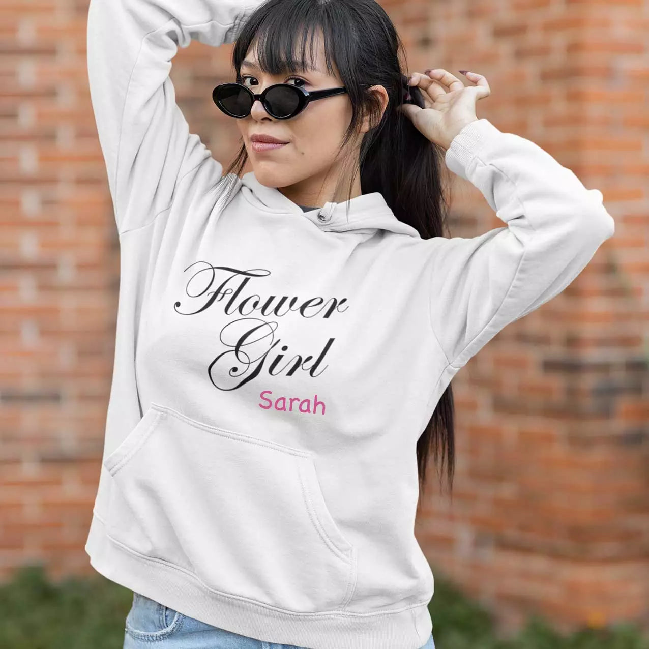 Personalised Hoodies Brides Squad Name - Flower Girl
