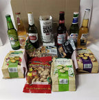 Happy Father's Day Beer & Snacks Hamper with a Personalised Pint Tankard Glass