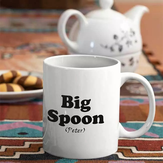 Little Spoon & Big Spoon Personalised Couple Mugs