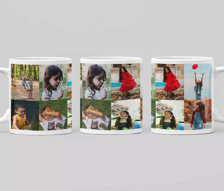 Personalised 8 Photo Collage Mug