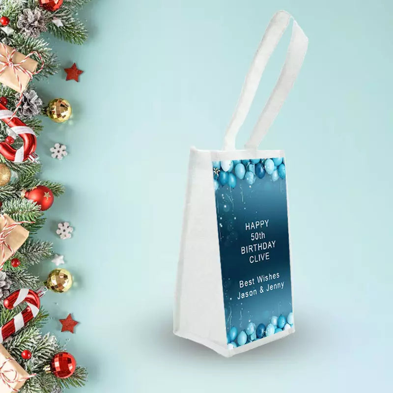 Personalised Birthday Wine Tote Bag