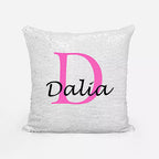Personalised Sequin Magic Cushion For Her - Add Initial