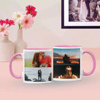 Personalised Black Coloured Inside Mug with 4 Photo Collage