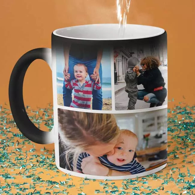 Personalised Magic Heat Mug with Photos & Text