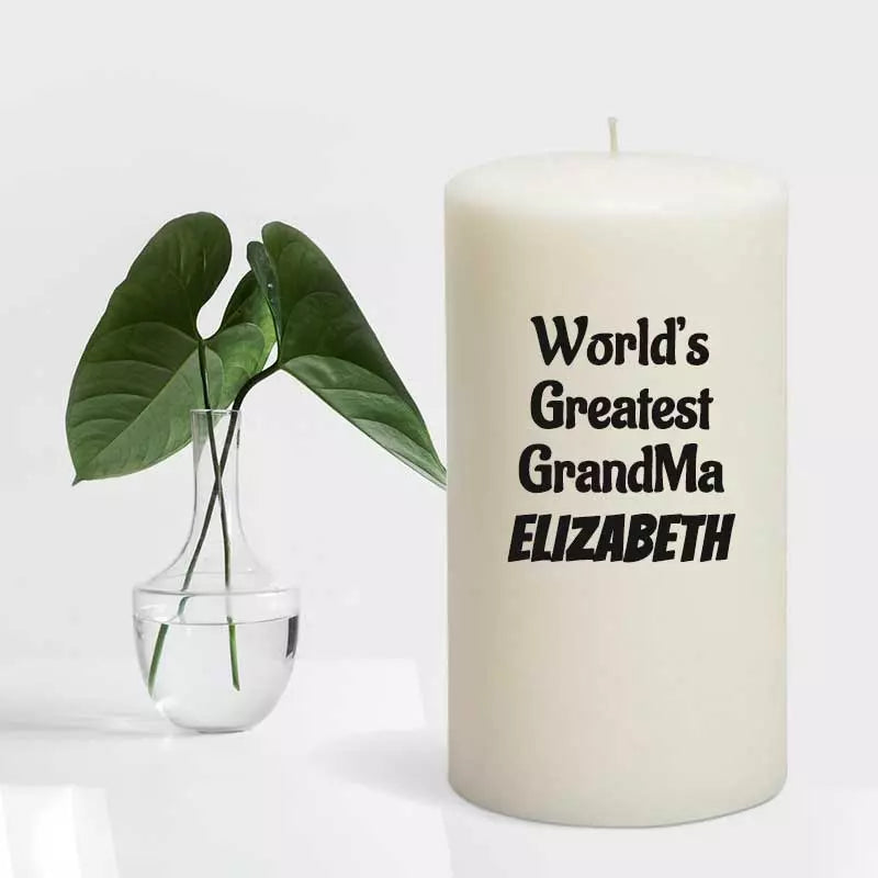 World's Greatest GrandMa - Personalised Candle