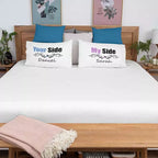 Personalised 'My Side - Your Side' Couple Pillowcases