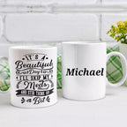 It's A Beautiful Day, I'll Skip My Meds & Stir Things Up A Bit Personalised Funny Mug
