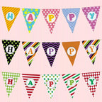Personalised 5 Pieces Burlap Triangle Banners