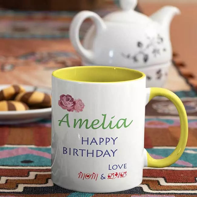 Personalised Happy Birthday Mug - Add Names