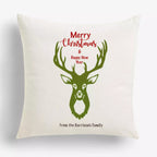 Personalised Stag Christmas Cushion