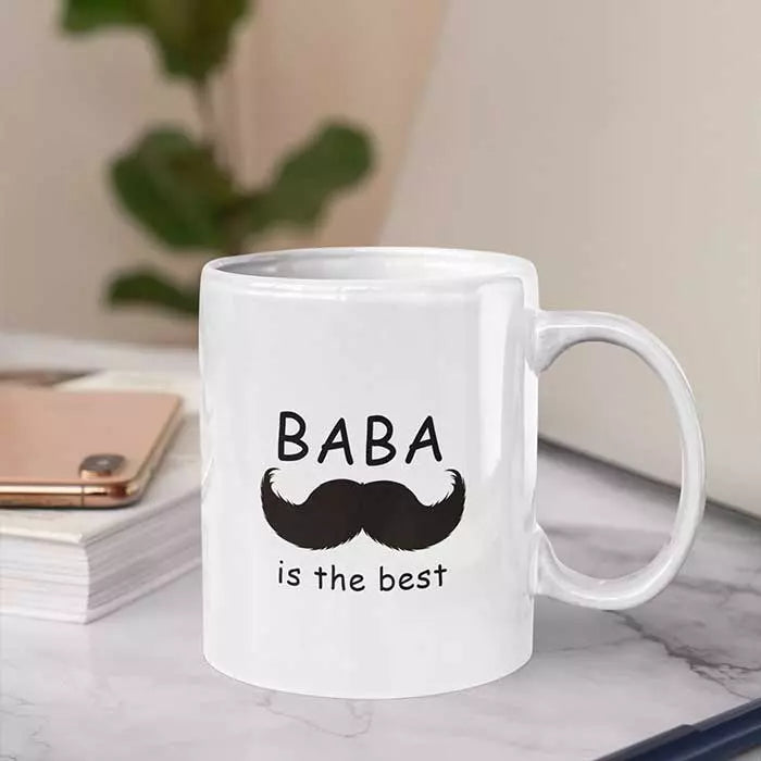 Baba is the Best' Desi Personalised Dad is the Best Mug