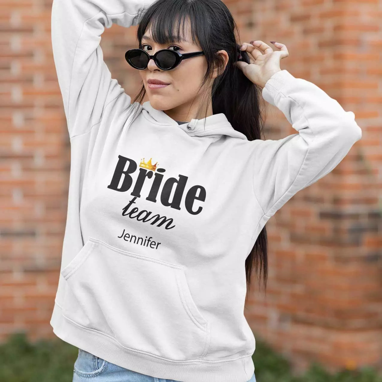 Personalised Brides Team Hoodie - Add Name