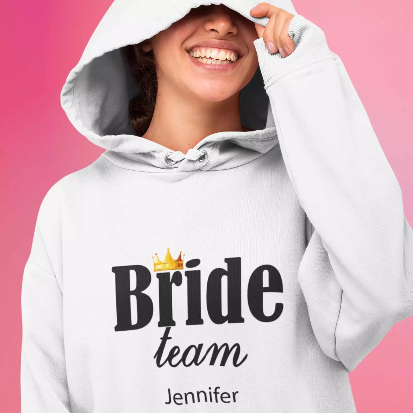 Personalised Brides Team Hoodie - Add Name