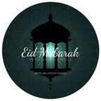Personalised Black Lantern Eid Stickers