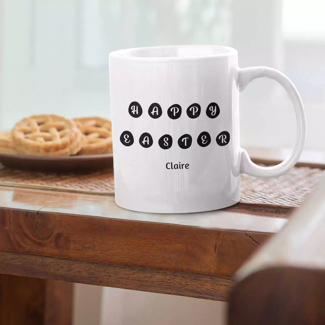 Happy Easter' Personalised Mug - Add Name