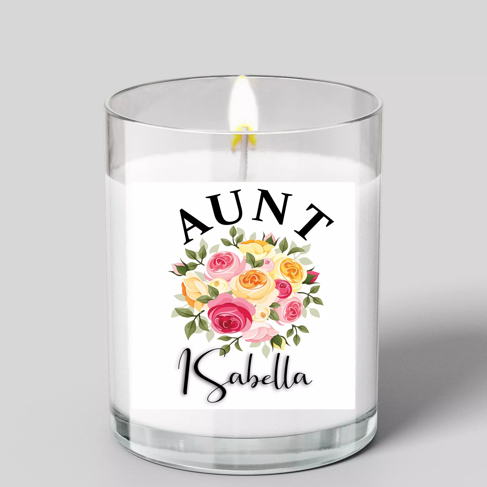 Personalised Glass Scented Candle - Add Name / Relation