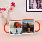 Personalised Black Coloured Inside Mug with 4 Photo Collage