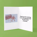 Personalised Newborn Birthday/Christening Folded Card