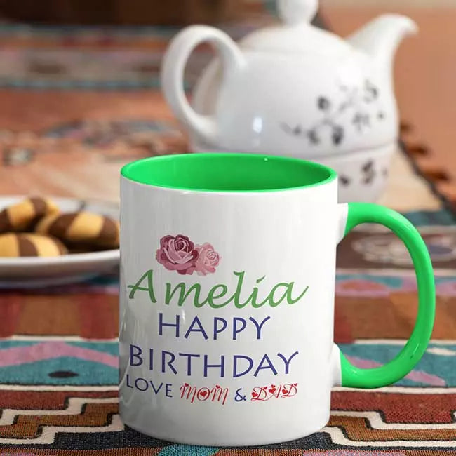 Personalised Happy Birthday Mug - Add Name