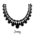 Personalised Pocket Bib with a Necklace Design- Add Name