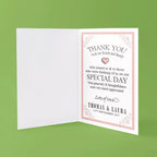 Personalised Wedding Thank You Folded Card with Photo