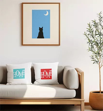 Personalised Premium Canvas Cushions Set with Home Design