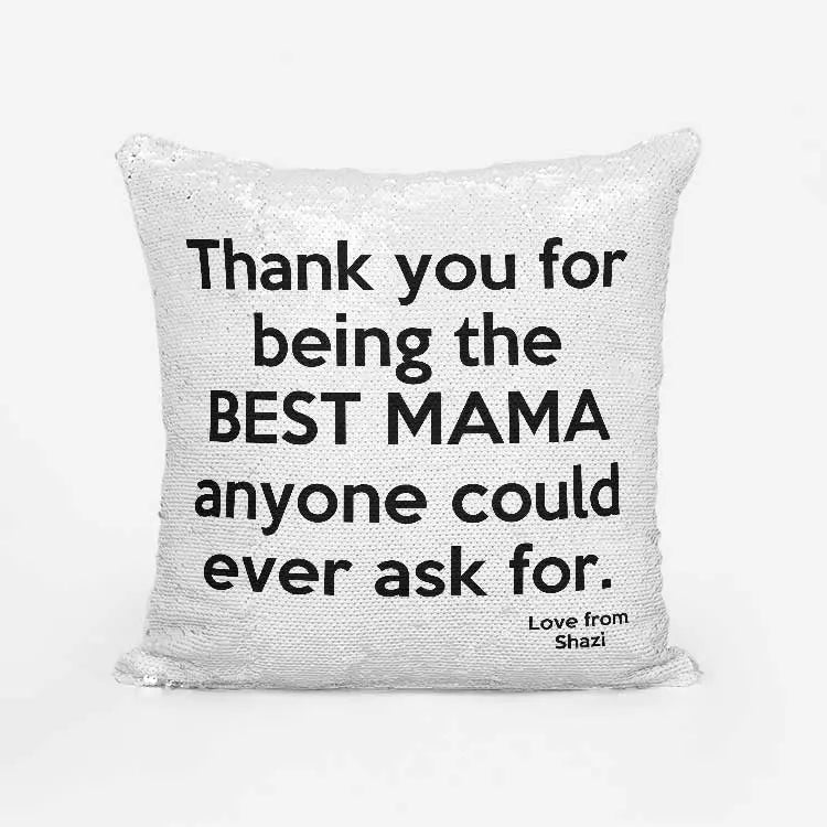 Personalised Best Mum/Aunt/Granny Sequin Cushion Cover
