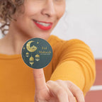 Personalised Golden Moon & Lanterns Eid Labels & Stickers