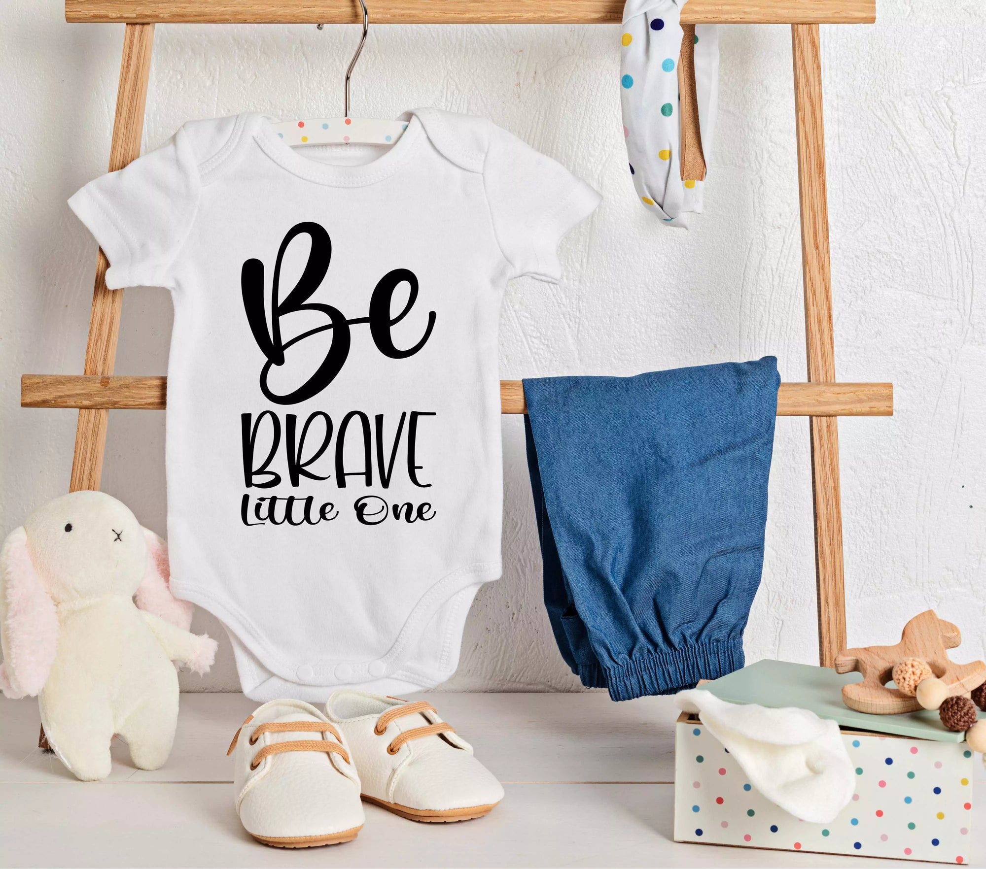 Personalised 'Be Brave Little One' Babygrow