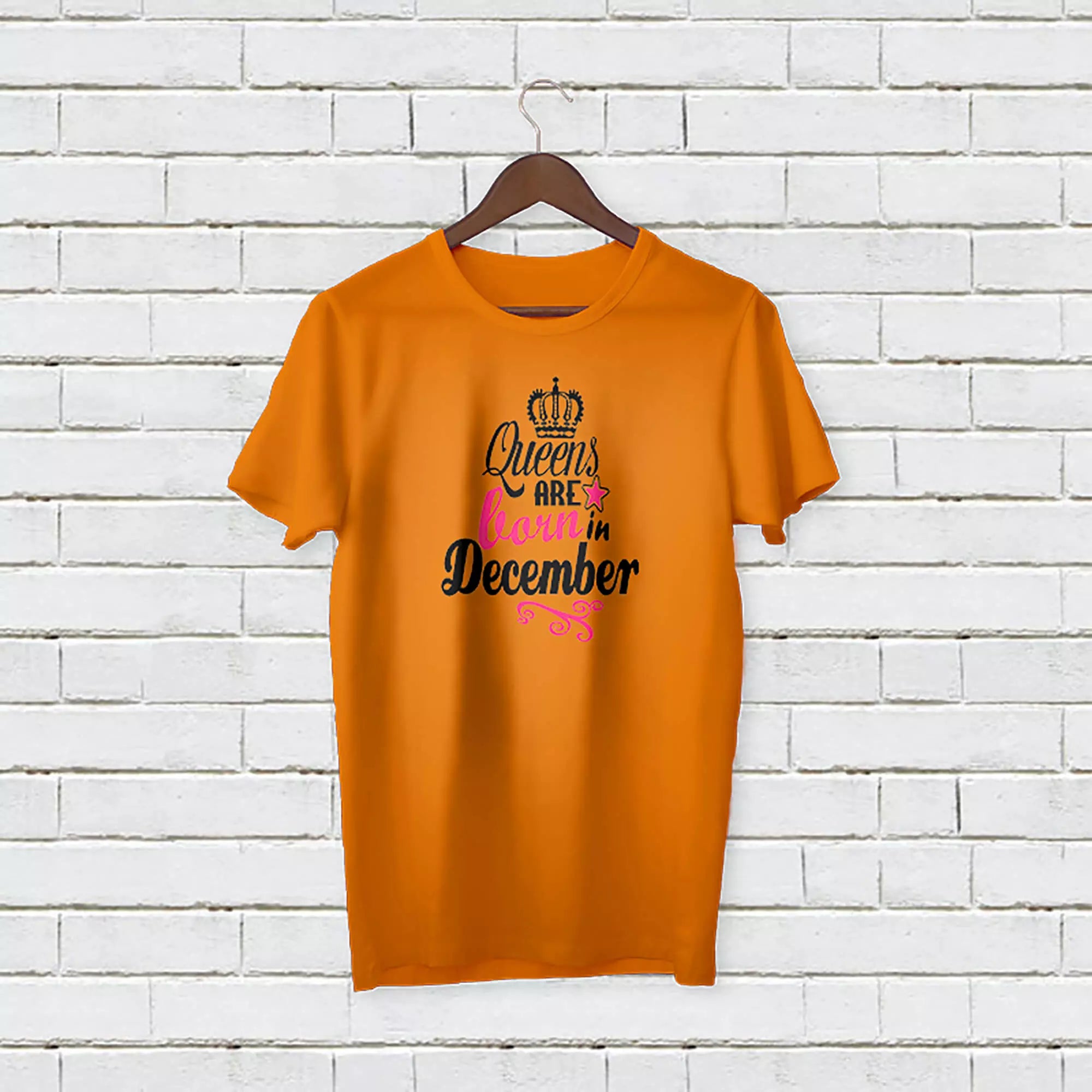 Personalised Queens are Born in December T-Shirt