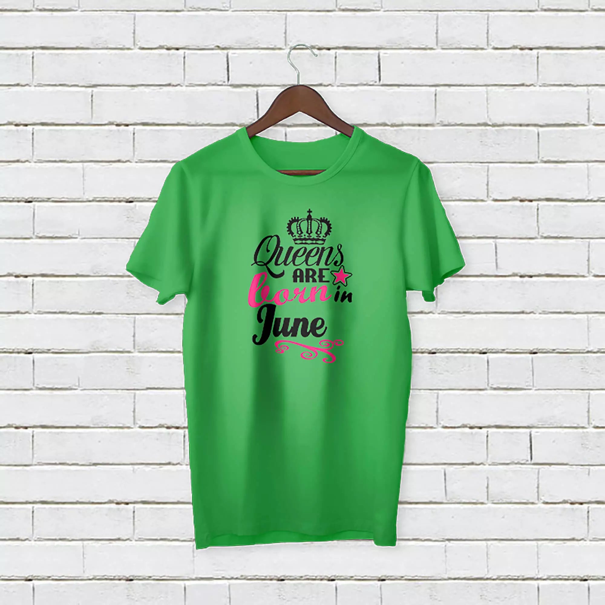Personalised Queens are Born in June T-Shirt