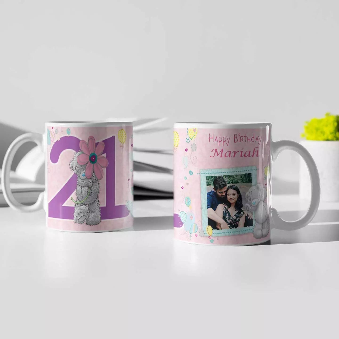 Personalised 21st Happy Birthday Mug - Add Name