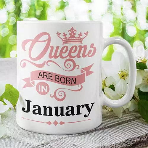 Queens are Born in (Month) - Personalised Birthday Mug & Matching Coaster