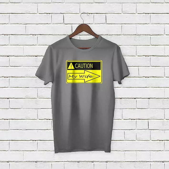 Personalised 'Caution My Wife' T-Shirt
