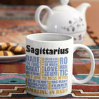 Word Art Zodiac Sign Personalised Mug - Add Message