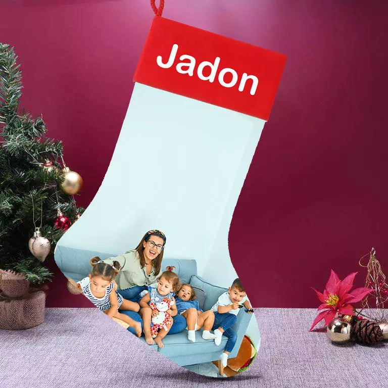 Personalised Photo Christmas Stocking