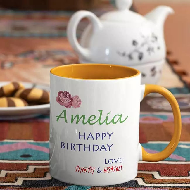 Personalised Happy Birthday Mug - Add Names