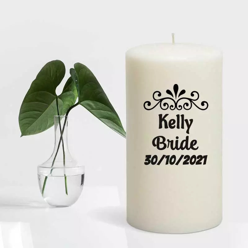 Bridal Candle Line - Personalised Bride To Be Candle