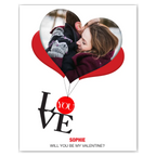  – personalised card design, perfect Valentine card for her or him, romantic customised greeting to make your personalised card unique and memorable.