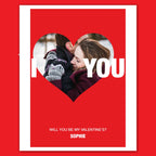 personalised card design, perfect Valentine card for her or him, romantic customised greeting to make your personalised card unique and memorable.
