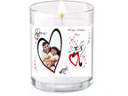 valentines personalised candle with photo hamper gift for girlfriend prosecco chocolate set